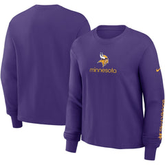 Minnesota Vikings Women's Boxy Long Sleeve T-Shirt Purple