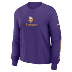 Minnesota Vikings Women's Boxy Long Sleeve T-Shirt Purple