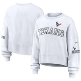 Houston Texans Women's Oversized Pullover Sweatshirt White
