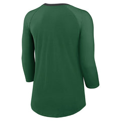 New York Jets Women's 3/4 Sleeve Raglan Fashion Top Green