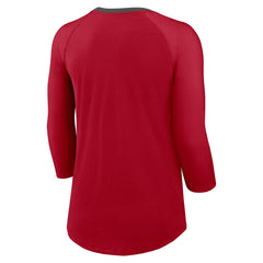 Tampa Bay Buccaneers Women's 3/4 Sleeve Raglan Fashion Top Red