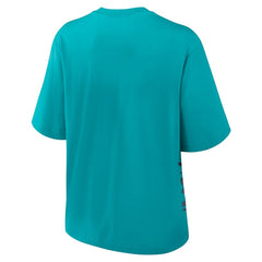 Miami Dolphins Women's Boxy T-Shirt Aqua