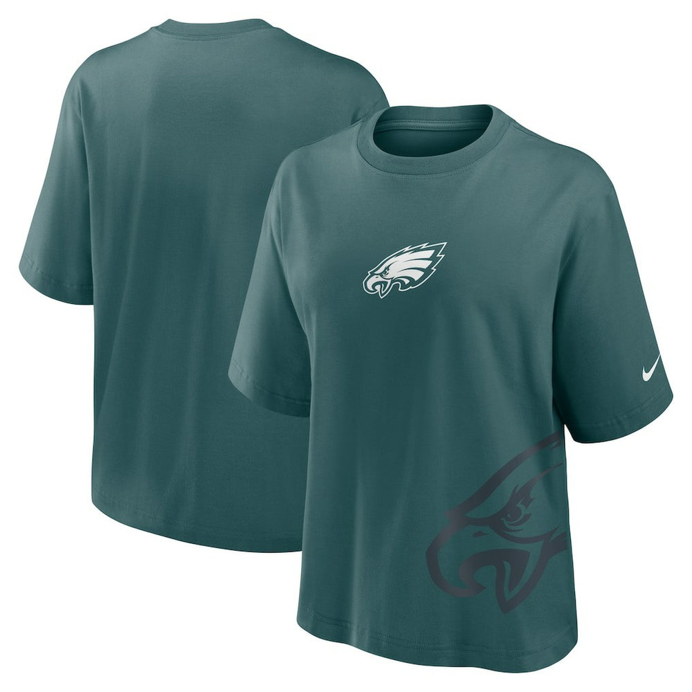 Philadelphia Eagles Women's Boxy T-Shirt Midnight Green