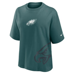 Philadelphia Eagles Women's Boxy T-Shirt Midnight Green