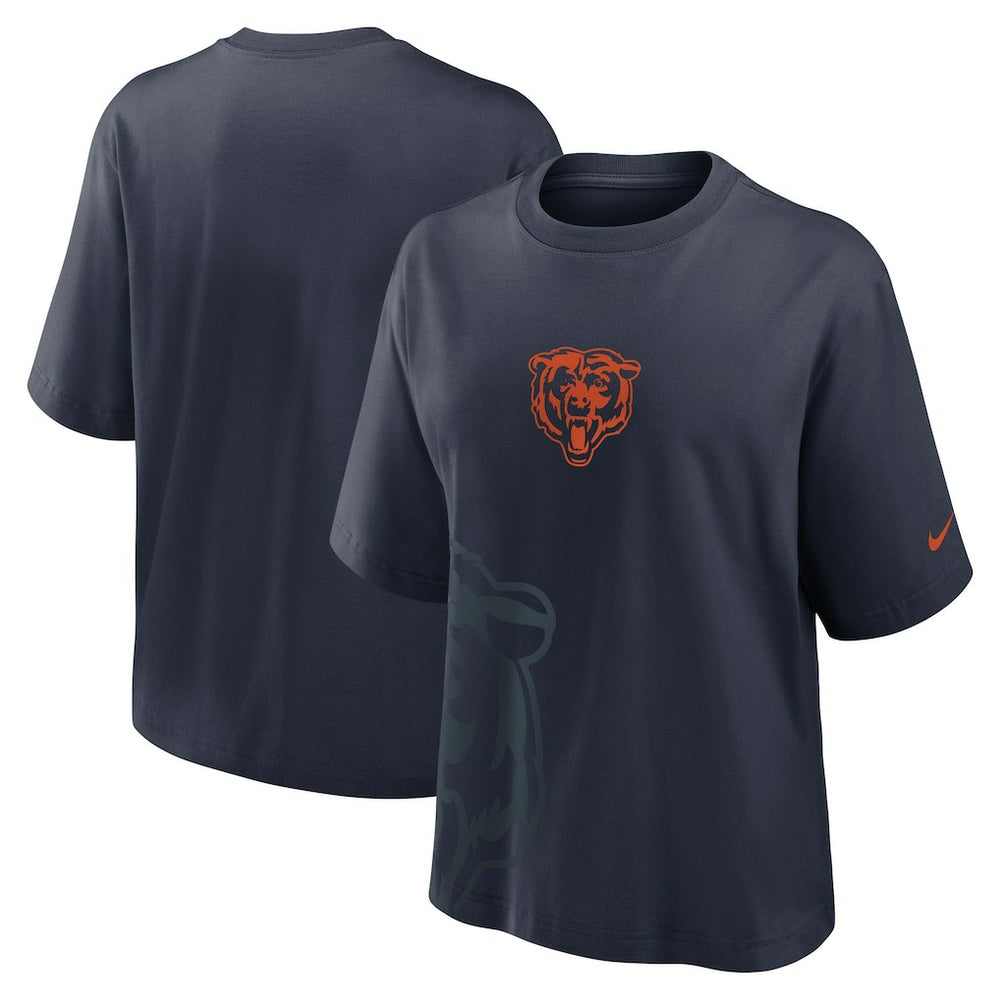 Chicago Bears Women's Boxy T-Shirt Navy