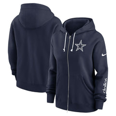 Dallas Cowboys Women's Plus Size Phoenix Full-Zip Hoodie Navy