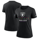 Las Vegas Raiders Women's 2024 NFL Crucial Catch Tri-Blend T-Shirt Black