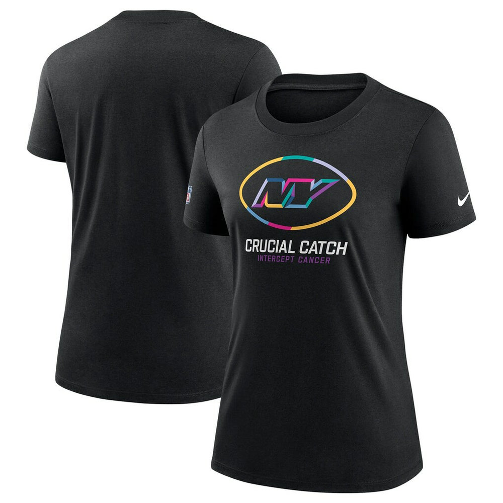 New York Jets Women's 2024 NFL Crucial Catch Tri-Blend T-Shirt Black