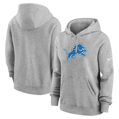 Detroit Lions Women's Club Fleece Hoodie Heather Gray