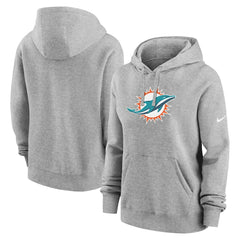 Miami Dolphins Women's Club Fleece Hoodie Heather Gray