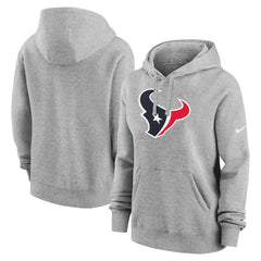 Houston Texans Women's Club Fleece Hoodie Heather Gray