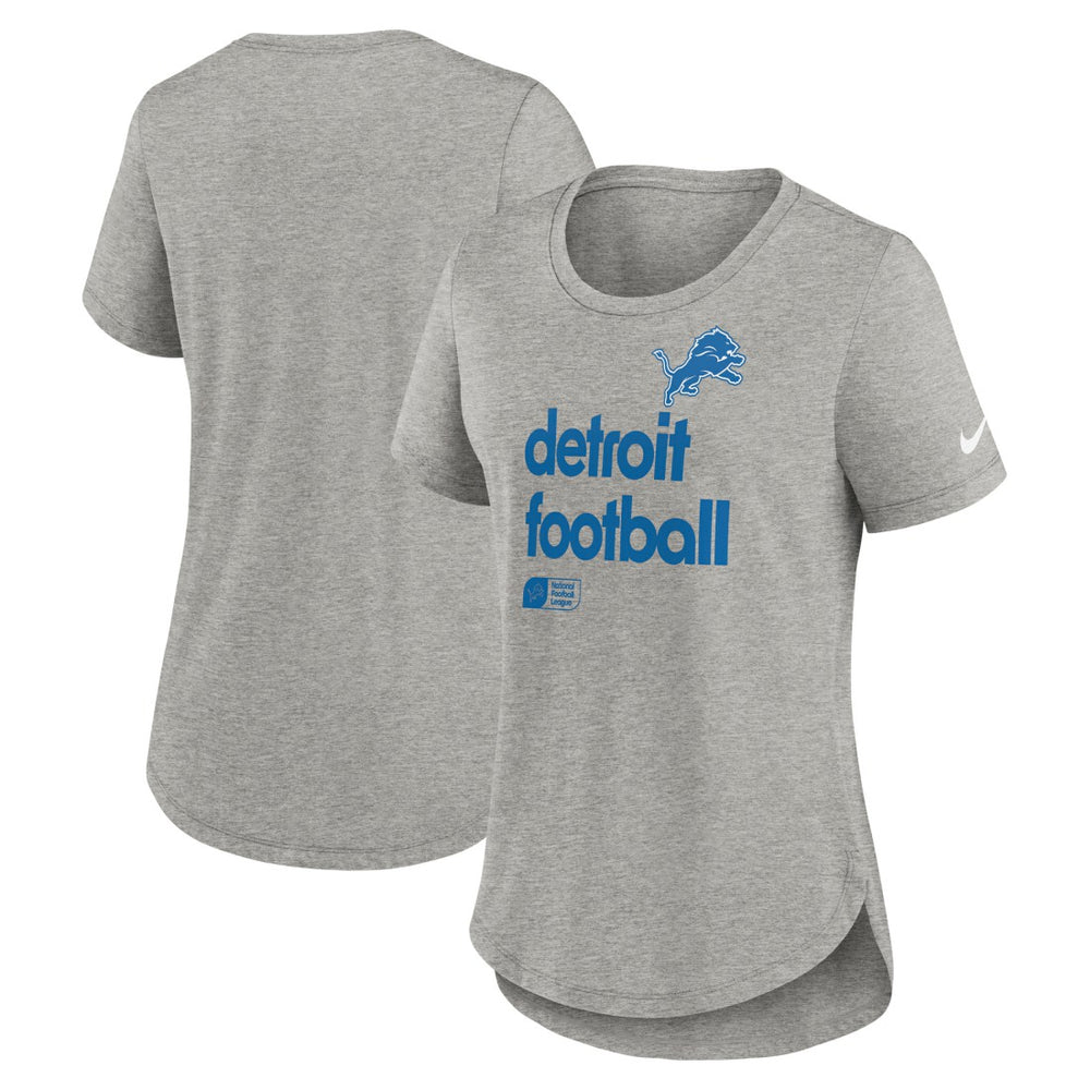 Detroit Lions Women's Team Shout-Out Tri-Blend T-Shirt Heather Gray