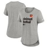 Cincinnati Bengals Women's Team Shout-Out Tri-Blend T-Shirt Heather Gray