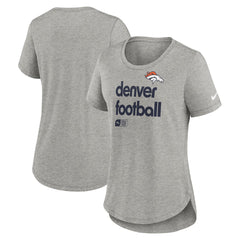 Denver Broncos Women's Team Shout-Out Tri-Blend T-Shirt Heather Gray
