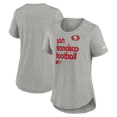 San Francisco 49ers Women's Team Shout-Out Tri-Blend T-Shirt Heather Gray