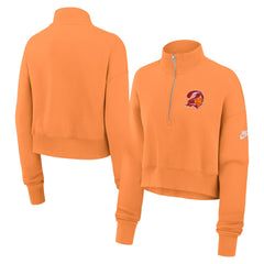 Tampa Bay Buccaneers Women's Rewind Phoenix Half-Zip Sweatshirt Orange