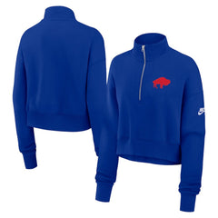 Buffalo Bills Women's Rewind Phoenix Half-Zip Sweatshirt Royal