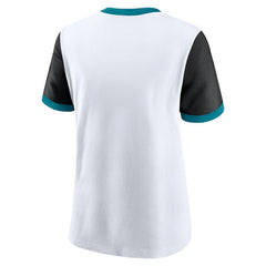Jacksonville Jaguars Women's Rewind Ringer T-Shirt White/Black