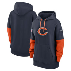 Chicago Bears Women's Sideline Essential Hoodie Navy