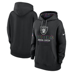 Las Vegas Raiders Women's 2024 NFL Crucial Catch Club Pullover Hoodie Black