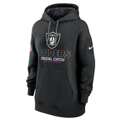 Las Vegas Raiders Women's 2024 NFL Crucial Catch Club Pullover Hoodie Black