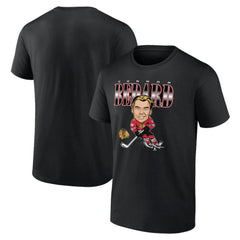 NHL Connor Bedard Chicago Blackhawks Fanatics Player Caricature T-Shirt - Black