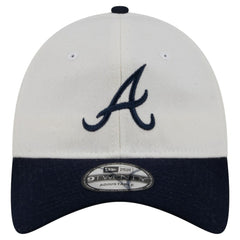 Atlanta Braves New Era Leather Strap 9TWENTY Adjustable Hat - Cream Hats