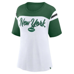New York Jets Women's Cheer Chant Fashion Crop Top White/Green