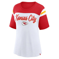 Kansas City Chiefs Women's Cheer Chant Fashion Crop Top White/Red