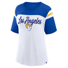 Los Angeles Rams Women's Cheer Chant Fashion Crop Top White/Royal