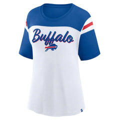 Buffalo Bills Women's Cheer Chant Fashion Crop Top White/Royal