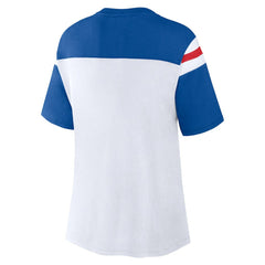 Buffalo Bills Women's Cheer Chant Fashion Crop Top White/Royal