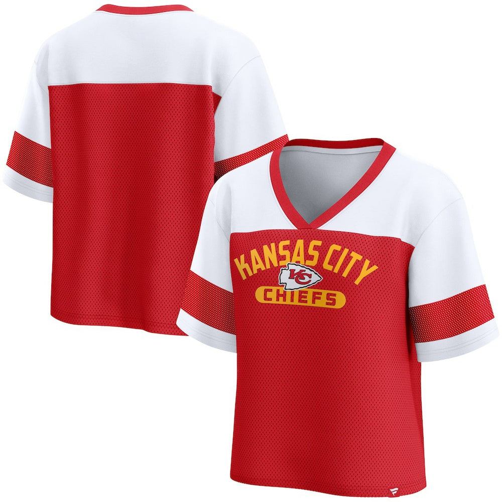NFL Kansas City Chiefs Women's Homeschool Jersey Poly V-Neck
Fashion Top - Red/White on sale