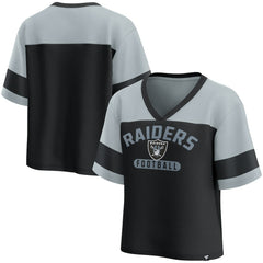 NFL Las Vegas Raiders Women's Homeschool Jersey Poly V-Neck
Fashion Top - Black/Silver for sale