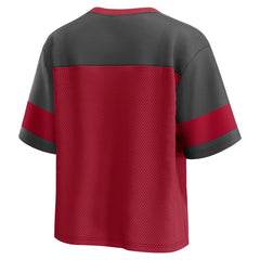 Tampa Bay Buccaneers Women's Homeschool Jersey Poly V-Neck
Fashion Top Red/Pewter