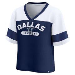 NFL Dallas Cowboys Women's Homeschool Jersey Poly V-Neck
Fashion Top - Navy/White sale