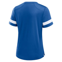 Indianapolis Colts Women's Play Script Lace-Up T-Shirt Royal