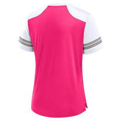 Dallas Cowboys Women's Play Script Lace-Up T-Shirt Pink