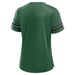 New York Jets Women's Play Script Lace-Up T-Shirt Green
