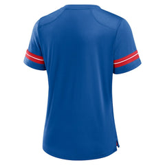 Buffalo Bills Women's Play Script Lace-Up T-Shirt Royal