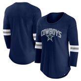 Dallas Cowboys Women's First Team Arch Logo 3/4 Sleeve T-Shirt Navy