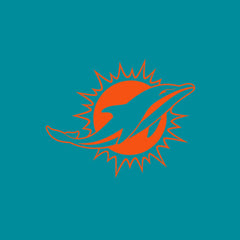 Miami Dolphins Women's Backup Option Long Sleeve Hoodie T-Shirt Aqua/White