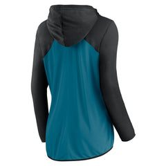 Jacksonville Jaguars Women's Script Full-Zip Hoodie Teal/Black