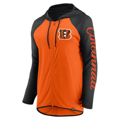 Cincinnati Bengals Women's Script Full-Zip Hoodie Orange/Black