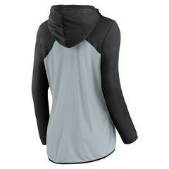 Las Vegas Raiders Women's Script Full-Zip Hoodie Silver/Black