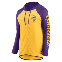 Minnesota Vikings Women's Script Full-Zip Hoodie Gold/Purple