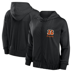 Cincinnati Bengals Women's Script Lock Full-Zip Hoodie Black