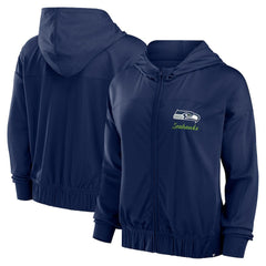Seattle Seahawks Women's Script Lock Full-Zip Hoodie College Navy