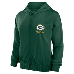 Green Bay Packers Women's Script Lock Full-Zip Hoodie Green