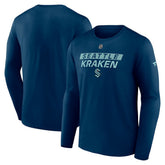 NHL Seattle Kraken Fanatics Authentic Pro Core Primary Long Sleeve T-Shirt - Deep Sea Blue